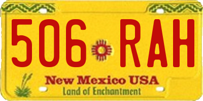 NM license plate 506RAH