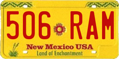 NM license plate 506RAM
