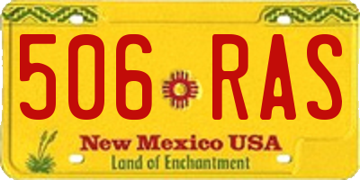 NM license plate 506RAS