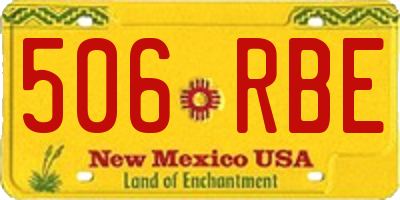 NM license plate 506RBE