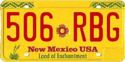 NM license plate 506RBG