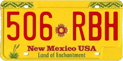 NM license plate 506RBH