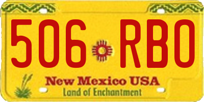 NM license plate 506RBO