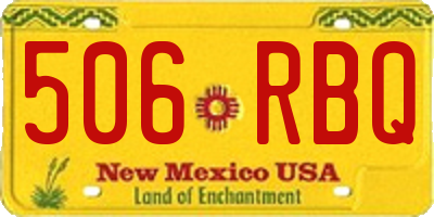 NM license plate 506RBQ