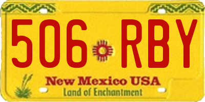 NM license plate 506RBY