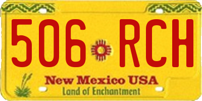 NM license plate 506RCH