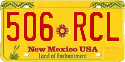 NM license plate 506RCL