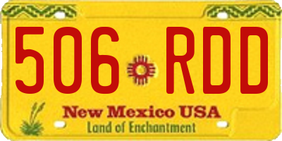 NM license plate 506RDD