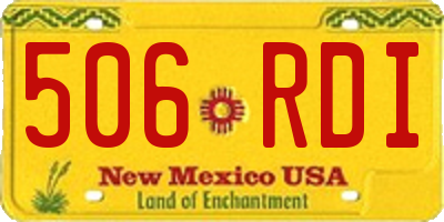 NM license plate 506RDI