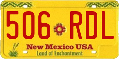 NM license plate 506RDL