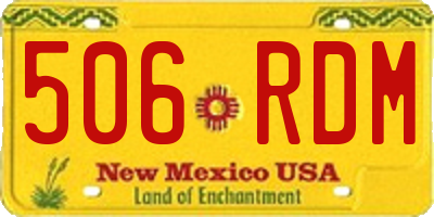 NM license plate 506RDM