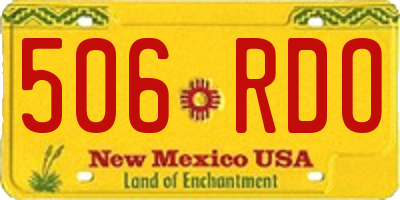 NM license plate 506RDO