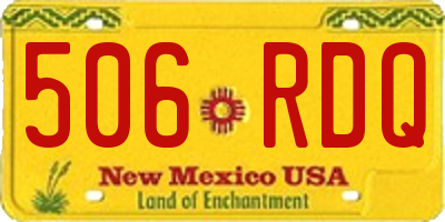 NM license plate 506RDQ