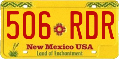 NM license plate 506RDR