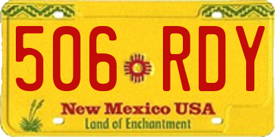 NM license plate 506RDY