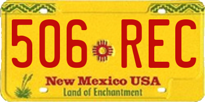 NM license plate 506REC