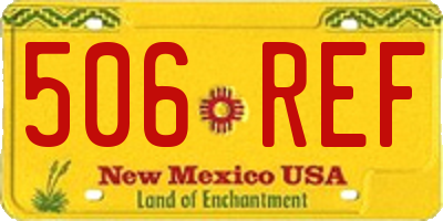 NM license plate 506REF