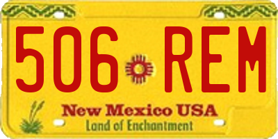 NM license plate 506REM