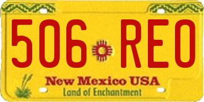 NM license plate 506REO