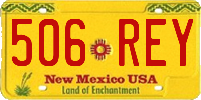 NM license plate 506REY