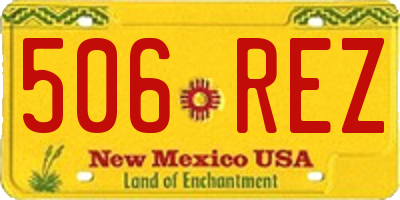 NM license plate 506REZ