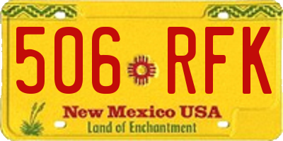 NM license plate 506RFK