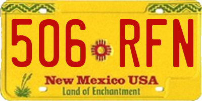 NM license plate 506RFN