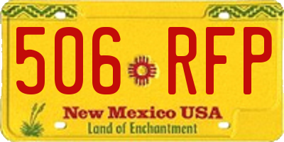 NM license plate 506RFP