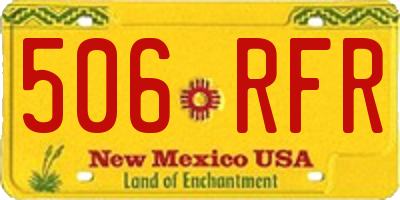 NM license plate 506RFR