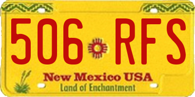 NM license plate 506RFS