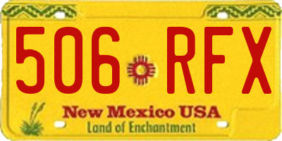 NM license plate 506RFX