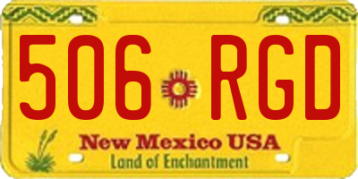 NM license plate 506RGD