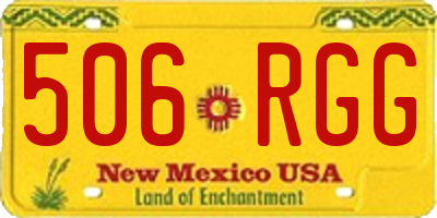 NM license plate 506RGG