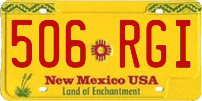 NM license plate 506RGI