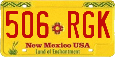 NM license plate 506RGK