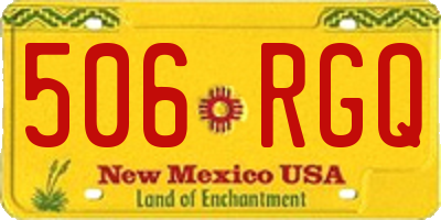 NM license plate 506RGQ