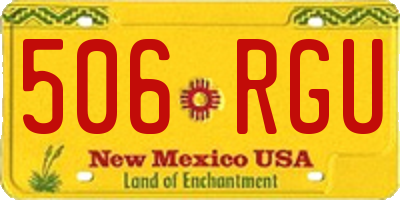 NM license plate 506RGU