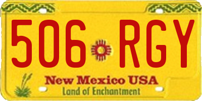 NM license plate 506RGY