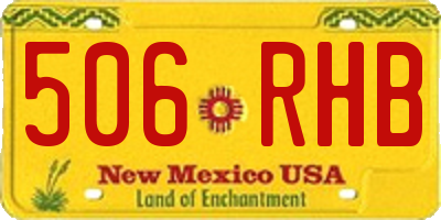 NM license plate 506RHB