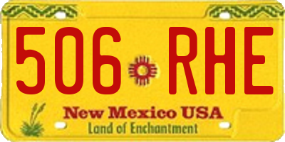 NM license plate 506RHE