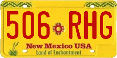 NM license plate 506RHG