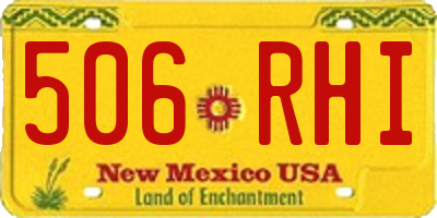 NM license plate 506RHI