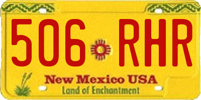 NM license plate 506RHR