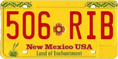 NM license plate 506RIB