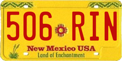 NM license plate 506RIN
