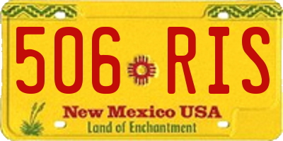 NM license plate 506RIS