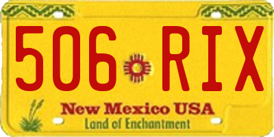 NM license plate 506RIX