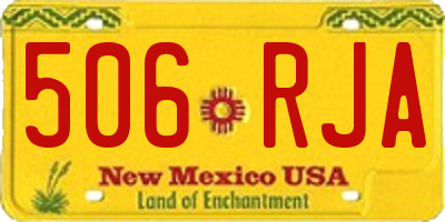 NM license plate 506RJA