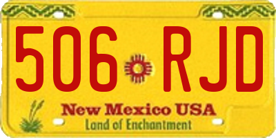 NM license plate 506RJD