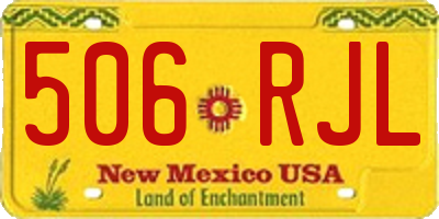 NM license plate 506RJL